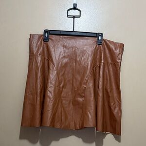 Faux leather skirt